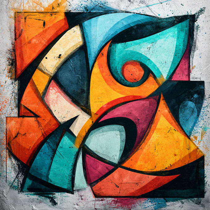 create abstract art, graffiti and illustration expressionism