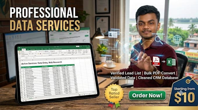 excel data entry, copy paste, and web research