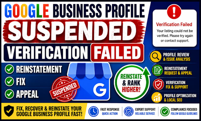 google business profile suspended verification failed reinstatement fix appeal