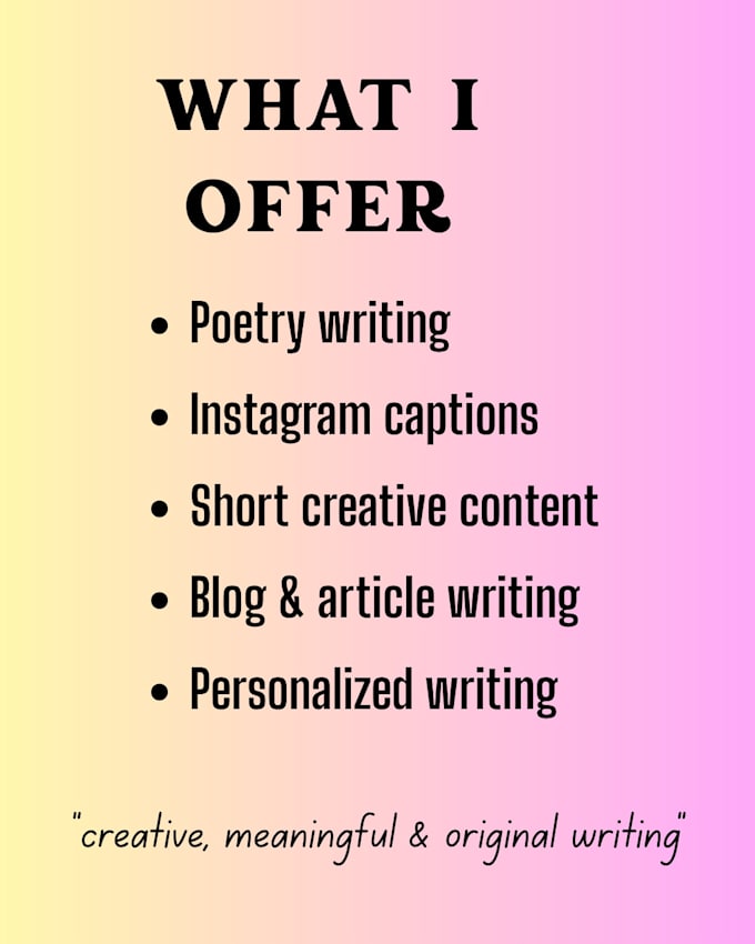 write creative meaningful short content,captions and blog posts