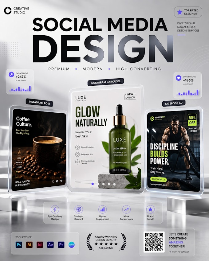 design professional social media posts and ads