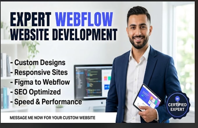 be your webflow expert to fix webflow bugs redesign or build webflow website