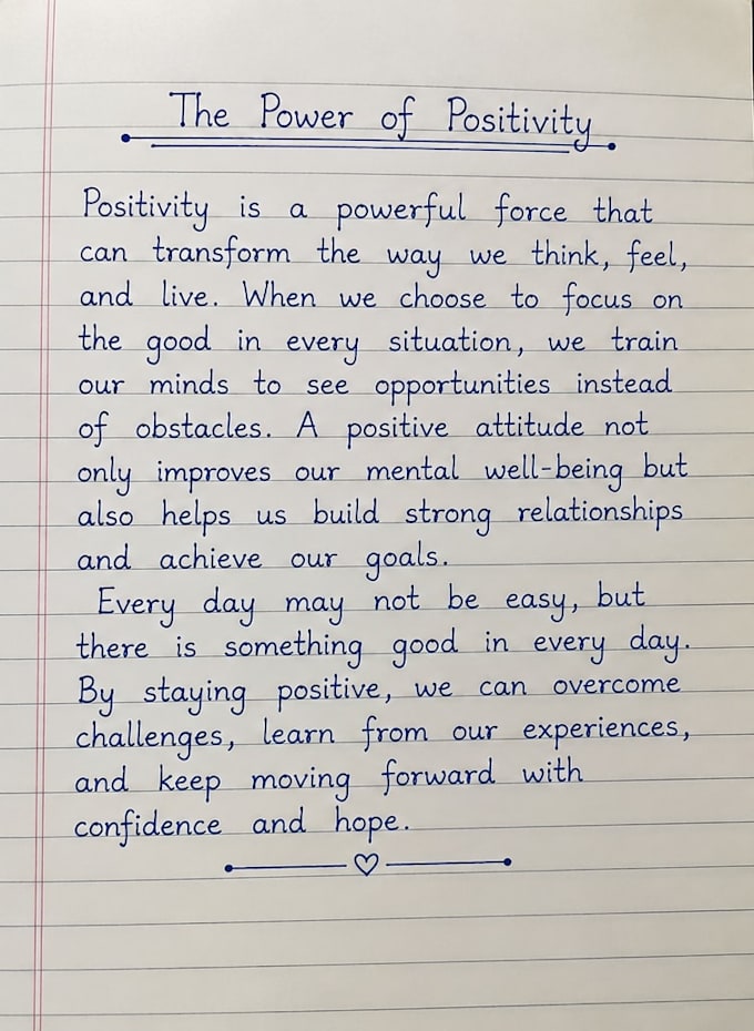 create neat english handwritten notes