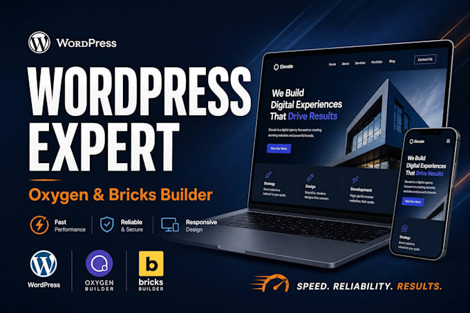build a fast wordpress website with oxygen builder or bricks builder
