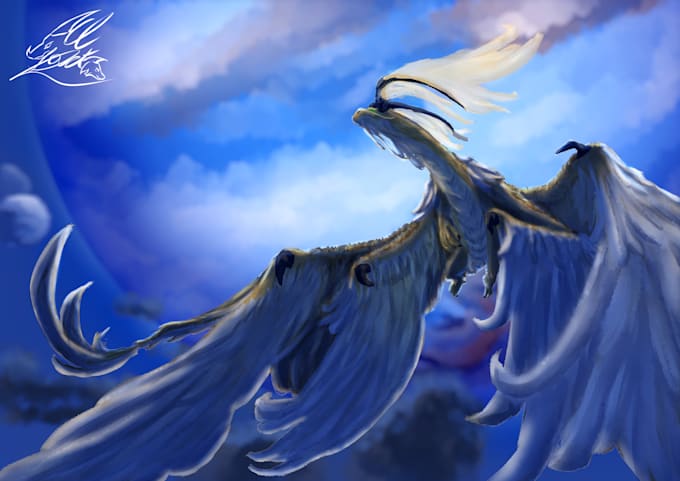 draw your a detailed dragon illustration