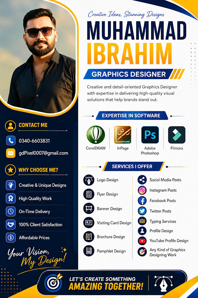 make professional CV, infographic resume, cover letter design