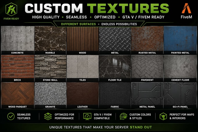 replace, optimize, or create custom fivem gta v textures