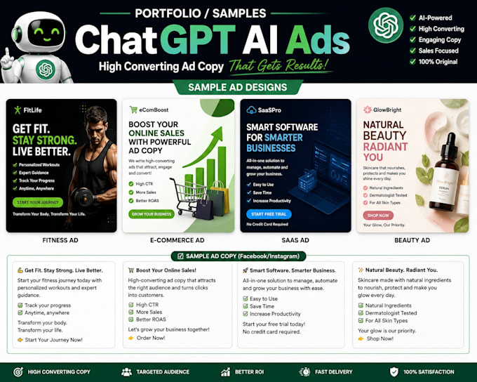 create chatgpt google ads and meta ads copy