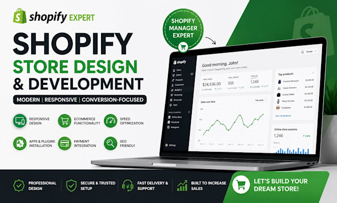 edit, manage and create shopify store, shopify website