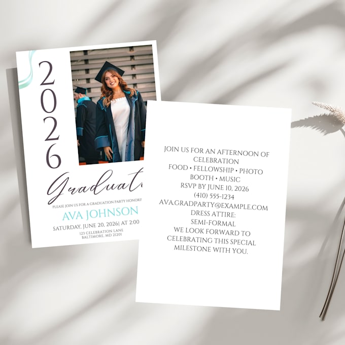 design a professional custom invitation