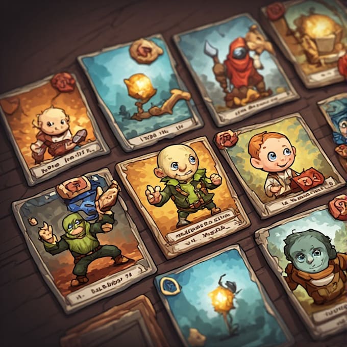 design card game, board game card frame design