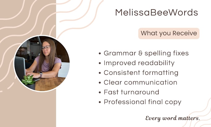 proofread and edit your documents for grammar and clarity