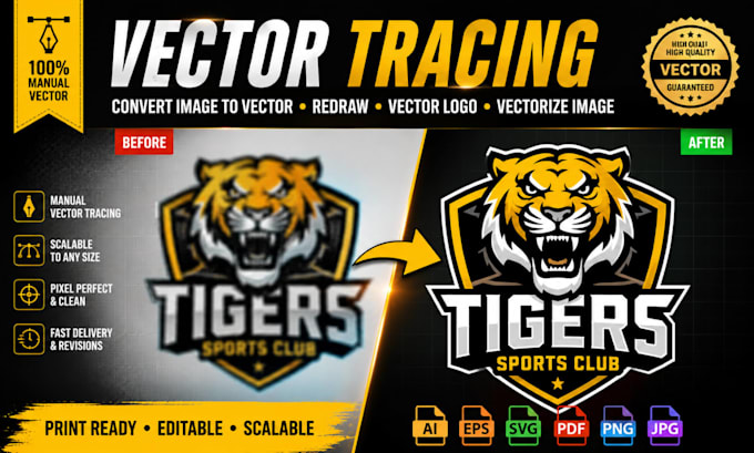 vector tracing, convert image to vector, redraw, vector logo, vectorize image