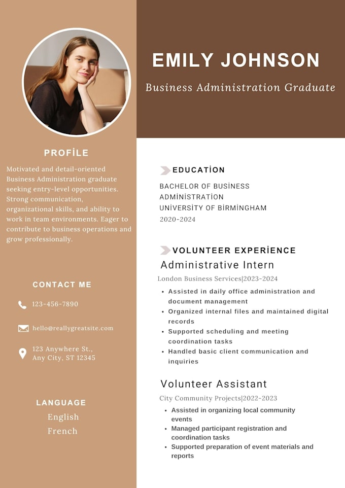 design a professional ats friendly CV or resume