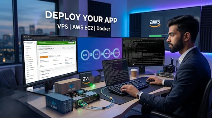 dockerize or deploy websites apps on vps server AWS ec2