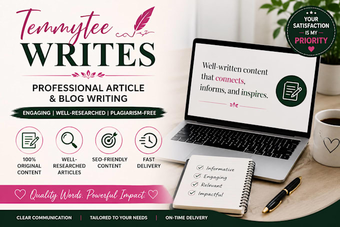 write engaging blog posts and articles for your website