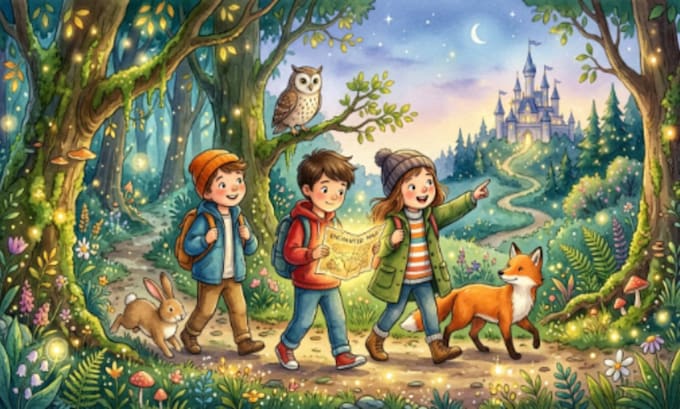 illustrate children storybook illustration