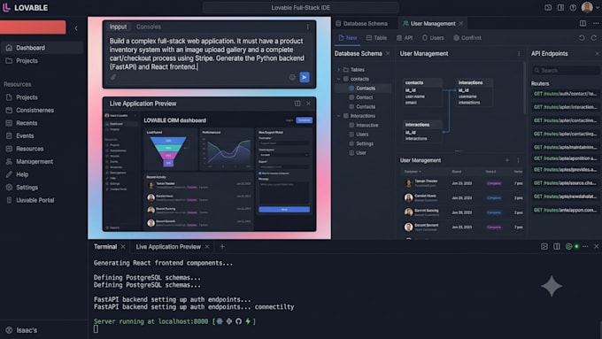 build build saas website in lovable, bolt, replit and thunder ai