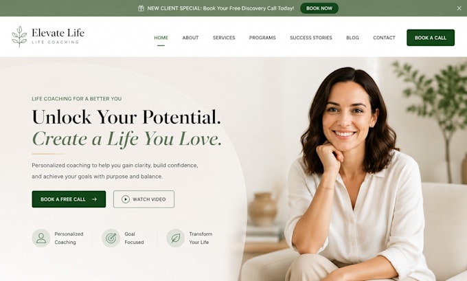 design squarespace life coaches website consultants website squarespace website