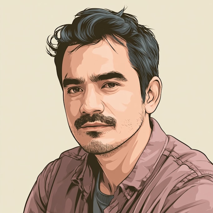 do cartoon vector portrait illustration