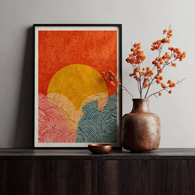 design trendy wall art or printable posters