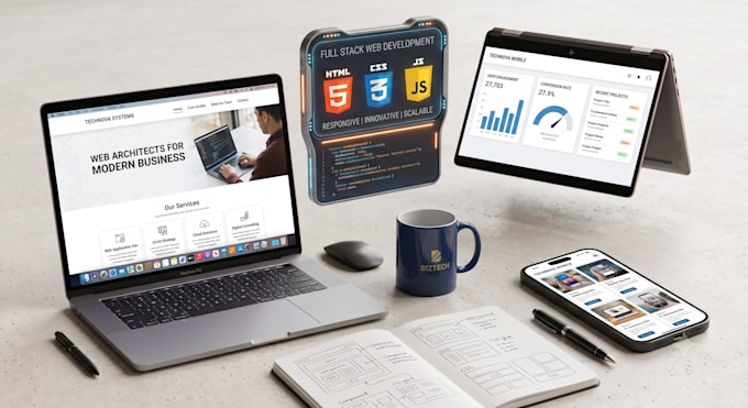 build a responsive HTML CSS javascript website