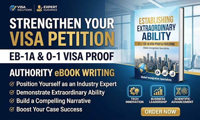 write a professional book or ebook for o1 eb1a visa petition