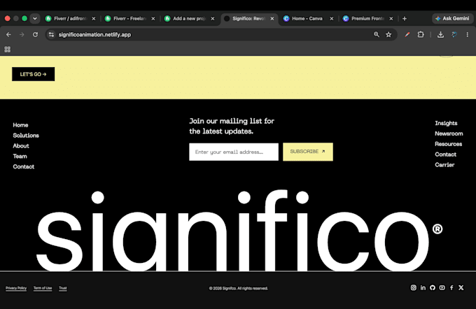 build a responsive react website with animations