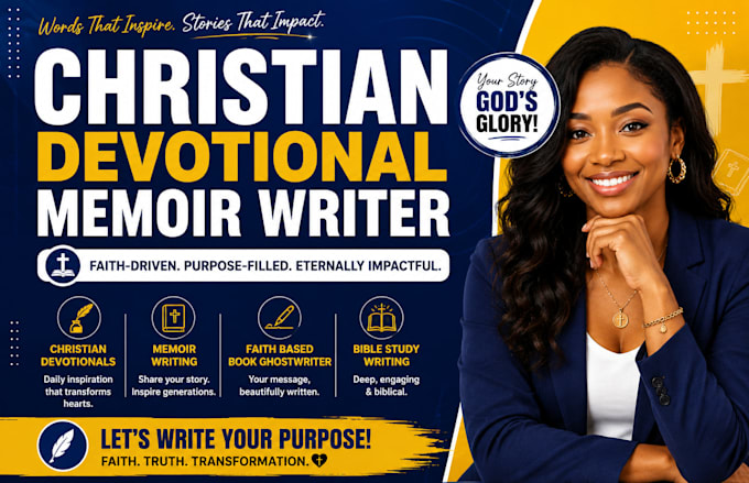 christian devotional memoir writer faith based book ghostwriter bible study writ