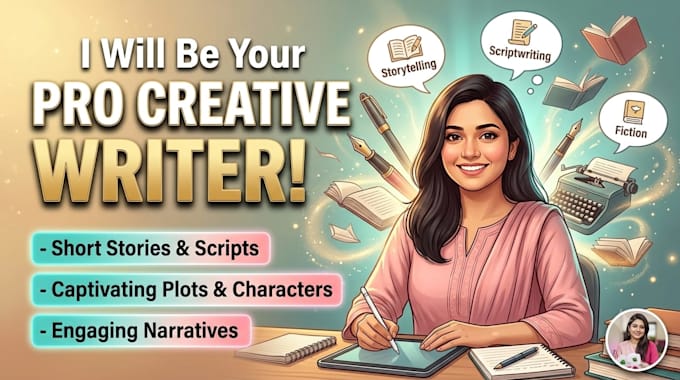 be your creative writer for short stories and scripts