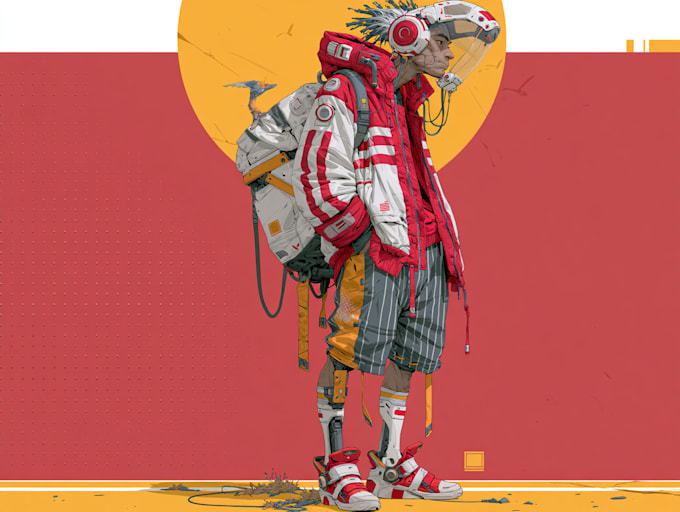do cyberpunk character art