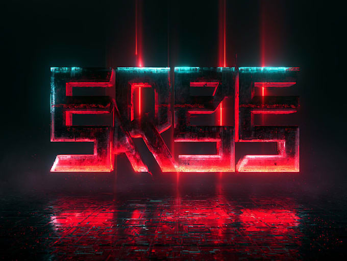 do a cool typography logo cyberpunk or mecha futuristic