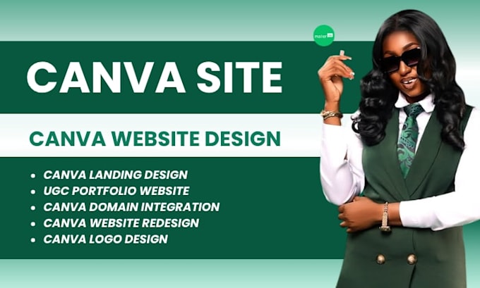 do canva website design ugc portfolio website landing page design canva website