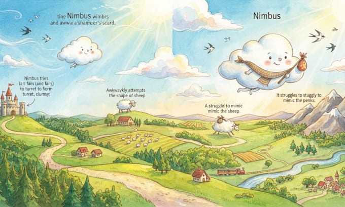 create 3d children book illustrations for amazon KDP