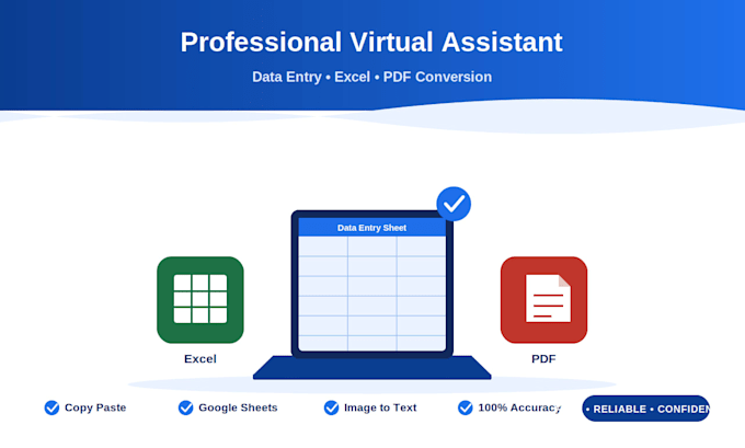 do accurate data entry, microsoft excel, web research and virtual assistant task
