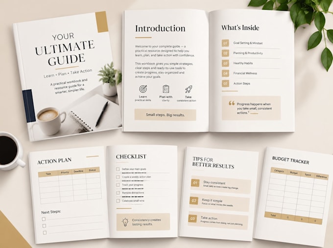 design canva lead magnet ebook workbook worksheet lookbook spreadsheet PDF guide