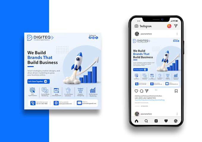 design premium social media graphics