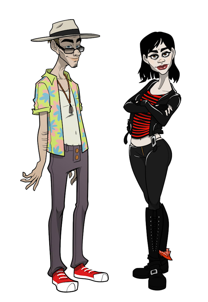 draw your character in a cartoonish style