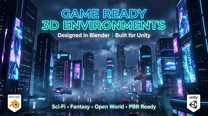 design a game ready 3d environment for unity