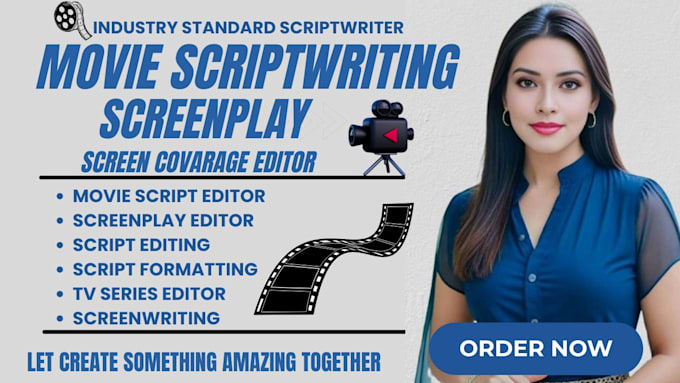 edit, proofread and format screenplay feature film script movie script editing