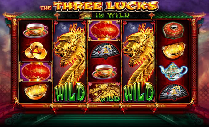 design stunning slots game UI graphics and animation, icon
