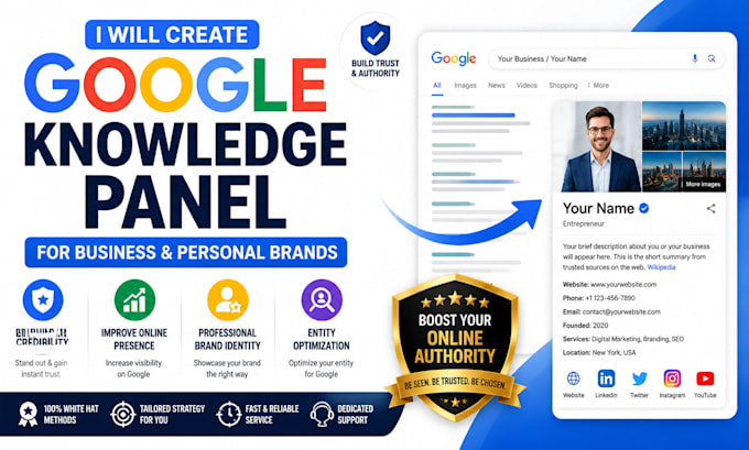 make a google knowledge panel for business and for personal