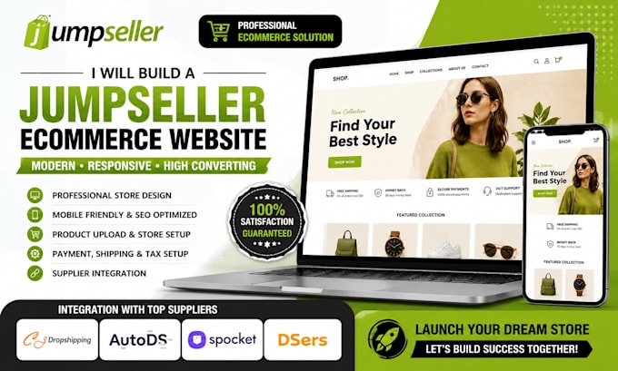 build a jumpseller ecommerce website with cj dropshipping autods spocket  dser