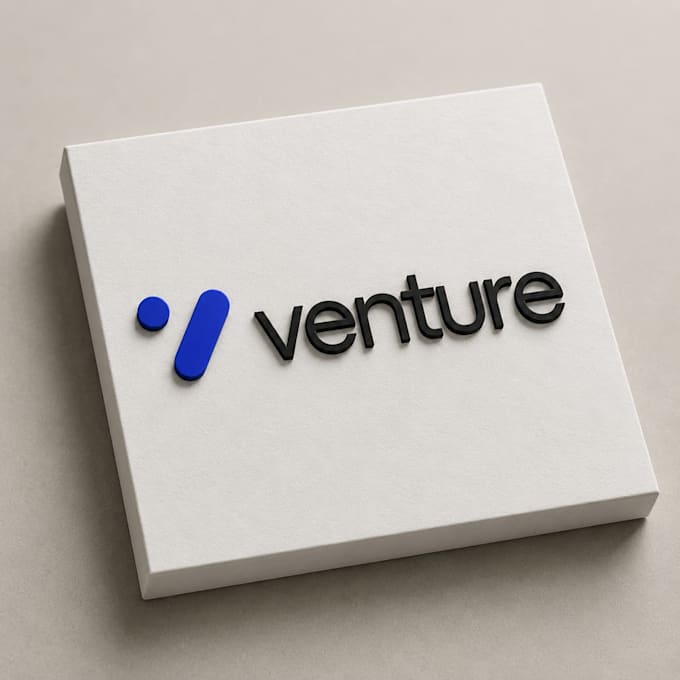 create luxury 3d brand logo with mockup