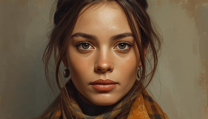 draw realistic painting portrait from your photo