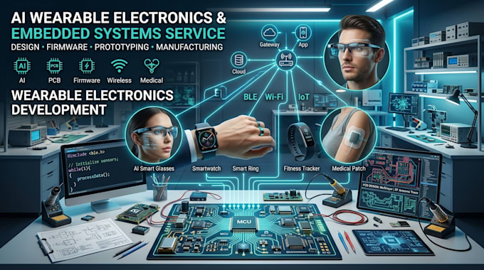 design ai wearable electronics, smart glasses pcb and embedded systems