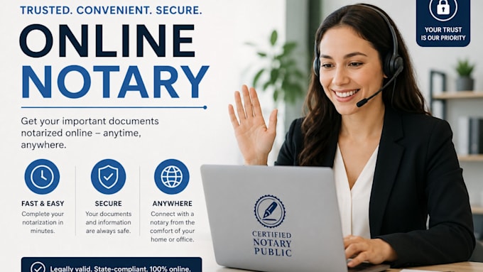 provide fast remote online notary notarization services, notarize legal document