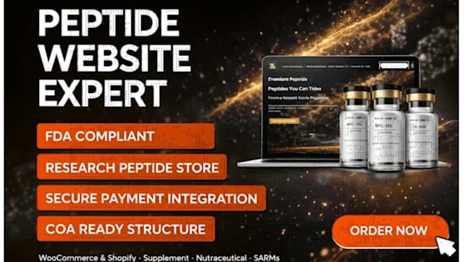 build fda compliant peptide supplement website nutraceutical peptide store