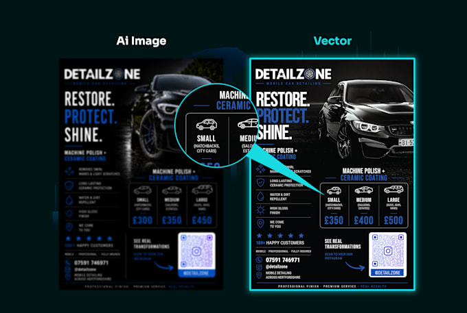 manually vectorize ai generated designs for print