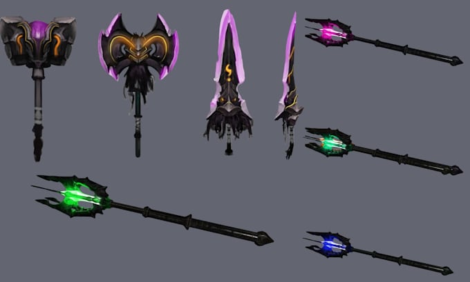 create vrchat avatar assets, props, weapon armor 3d accessories unity game asset